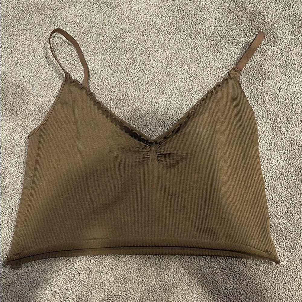 No Boundaries Brown Crop Top